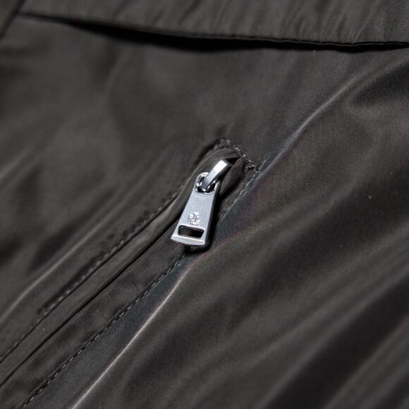 Ralph Lauren Black Silver Windbreaker Light Jacket Hoodie Womens Size M - Picture 6 of 15